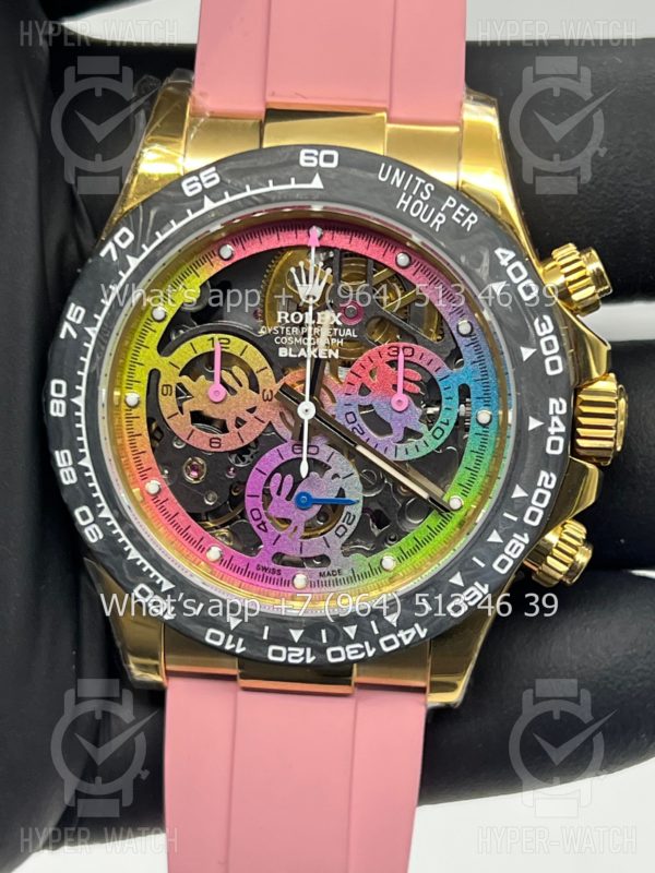 Товар Rolex Cosmograph Daytona 40mm Blaken Skeleton Pink Art 10626 Фото 2 - Rolex Cosmograph Daytona 40mm Blaken Skeleton Pink Art 10626