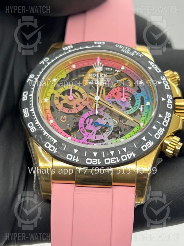 Товар Rolex Cosmograph Daytona 40mm Blaken Skeleton Pink Art 10626 Фото 4 - Rolex Cosmograph Daytona 40mm Blaken Skeleton Pink Art 10626