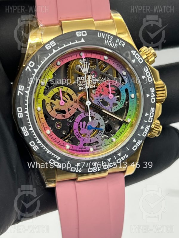 Товар Rolex Cosmograph Daytona 40mm Blaken Skeleton Pink Art 10626 Фото 5 - Rolex Cosmograph Daytona 40mm Blaken Skeleton Pink Art 10626