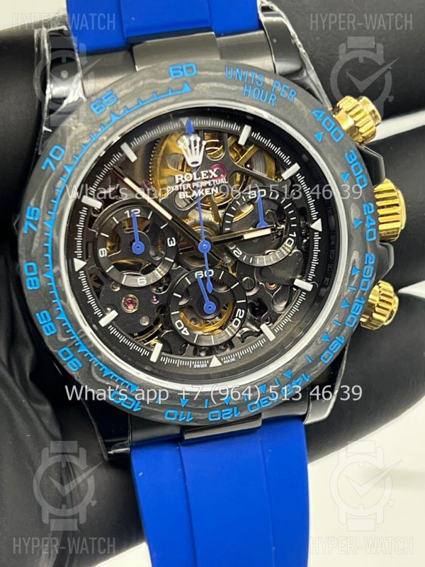 Товар Rolex Cosmograph Daytona 40mm Blaken Skeleton Blue Art 10625 Фото 4 - Rolex Cosmograph Daytona 40mm Blaken Skeleton Blue Art 10625