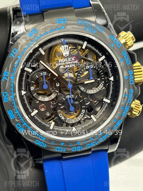 Товар Rolex Cosmograph Daytona 40mm Blaken Skeleton Blue Art 10625 Фото 5 - Rolex Cosmograph Daytona 40mm Blaken Skeleton Blue Art 10625